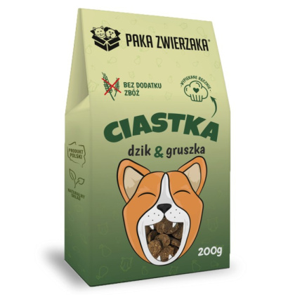 Paka Zwierzaka - Ciastka - Dzik z gruszką 200g