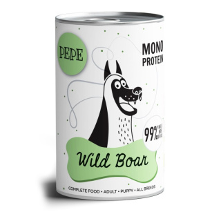 PAKA ZWIERZAKA - PEPE - MONOPROTEIN WILD BOAR - Dziczyzna 400g