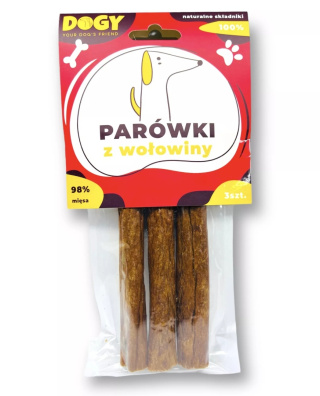 Dogy Parówki z wołowiny 3szt. - przysmaki dla psa