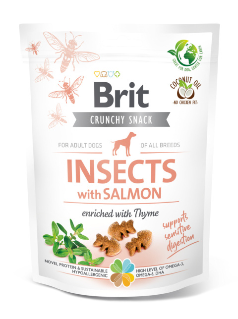 BRIT CRUNCHY INSECTS WITH SALMON - ŁOSOŚ 200G