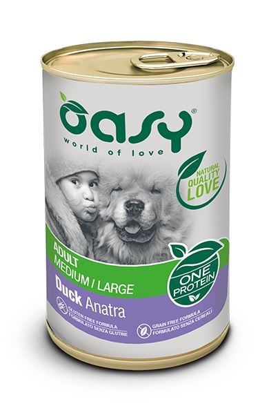 OASY ONE PROTEIN ADULT - KACZKA 400G - KARMA MOKRA DLA PSA