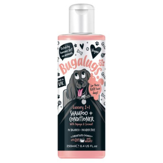 Bugalugs Luxury 2in1 Papaya & Coconut Shampoo - szampon z odżywką dla psa, oczyszcza i pielęgnuje - 250ml