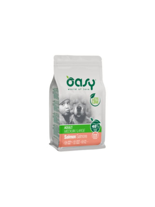 OASY ONE PROTEIN ADULT M/L - ŁOSOŚ 12KG - KARMA SUCHA DLA PSA