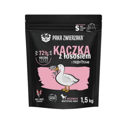 PAKA ZWIERZAKA - Seventh Heaven - Kaczka i łosoś Puppy 1,5kg - karma dla szczeniąt