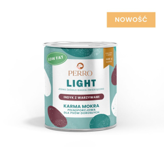 PERRO LIGHT - INDYK Z WARZYWAMI 800G - MONOBIAŁKOWA KARMA MOKRA LIGHT DLA PSA