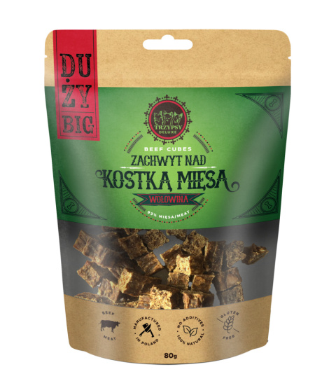 TrzyPsy - DUŻY Zachyt Nad Kostką Mięsa - Wołowina 80g