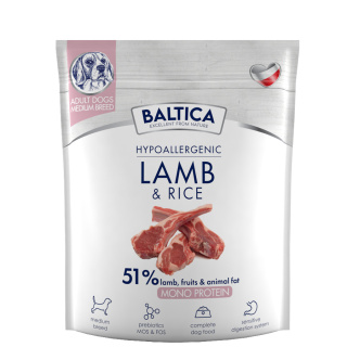 Baltica Lamb&Rice M 1kg - jagnięcina z ryżem - średnie rasy