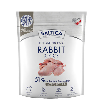 Baltica Rabbit&Rice M 1kg - królik z ryżem - dla ras średnich